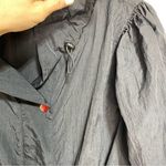 Opening Ceremony Ruffle Collar Black Longline Rain Coat XS Photo 3