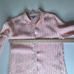 Tommy Bahama Tommy‎ Bahama Linen Ocean Surf Stripe Shirt Size XS Passion Peach Button Down Photo 7