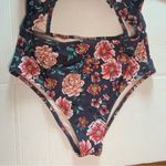 Shade & Shore  Floral One Piece Bathing Suit With Cutouts Size 38C Photo 7