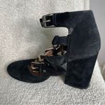 Laurence‎ Dacade Maja Multi Buckle Strap Heels Pumps Black Suede Size 38 READ Photo 6
