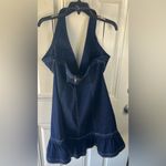 Pilcro NEW  Anthro Denim Halter V-neck Open-Back Mini Dress women’s size Xl Photo 5