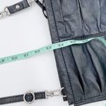 The Sak Charleston Leather Demi Clutch Crossbody Bag Black Onyx Pleated Purse Photo 9