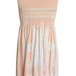 SheIn Brand New Womens  Floral Sunburst Ruched Smocked Halter Tube Dress - Sz L Photo 0