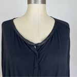 Free People  Keepin’ On Button Blouse in Black Photo 3