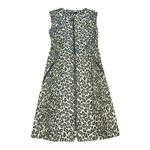 Lafayette 148 New York Size Small Sleeveless Zip Front Olive Animal Print Dress Photo 8