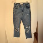 Abercrombie & Fitch Abercrombie distressed ankle straight ultra high rise jeans size 6R 99% cotton Photo 1