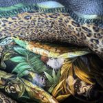 Vintage Quilted Jungle Animal Print Mini Tote Shoulder Crossbody Bag Photo 9