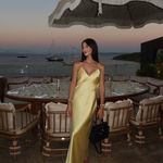 ZARA  maxi dress flowy butter yellow satin effect wedding evening party Photo 3