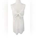 Alice + Olivia White Roe Tie Front Textured Mini Flare Slip Dress Size 12 NEW Photo 3