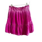 Pilcro By Anthropologie Distress Wash Flounce Peasant Mini Skirt Size Small Pink Photo 1
