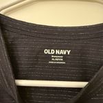 Old Navy Petite Gray with Silver Stripes Short Sleeve Everywear Tee Photo 3