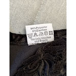 Vintage Paco Calvari Black Velvet Floral Lace Trim Vneck Shirt Blouse Top 44/46 Size undefined Photo 7