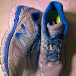 New Balance  Women's Silver and Teal Athletic Shoes Photo 2