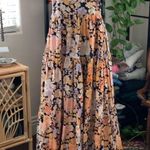 Free People Park Slope Dark Combo Floral Open Back Oversized Maxi Dress Photo 0