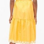 J.Crew Saffron Embroidered Scallop Yellow Midi Dress - 2 Photo 1