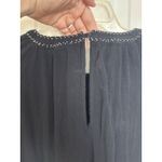 Nanette Lepore Black Gauzy Beaded Boho Witchy Long Sleeve Top Size Small Whimsigoth Indie Photo 6