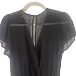 Rowa Women's Size Small Black Chiffon Little Black Dress Photo 9