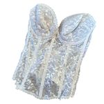 Vintage Carnival White Lace‎ Bustier Size undefined Photo 0