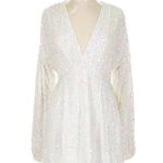Show Me Your Mumu Kidman Mini Dress in White Sprinkle Sequins S NWT Photo 4