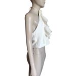 ZARA NWT White Ruffle Halter Neck Crop Top Photo 2