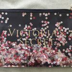 Victoria's Secret NWOT Black Red Silver Sequin Clutch Wristlet Photo 5