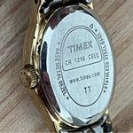 Timex Vintage Ladies Watch Gold-Tone Case Matte Stainless Bracelet White Dial Photo 8