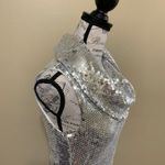 XOXO Silver Sequin Bodycon Small Dress Photo 5