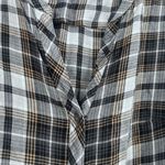 Workshop Republic Clothing Women's Plaid V Neck Button Up Shirt Gray Black Sz 2X Photo 3