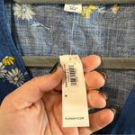 Old Navy NWT  Cotton Blue Wrap Front Dress Long Sleeve Floral Daisy Spring Summer Photo 2