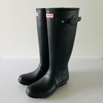 Hunter Original Tall Black Buckle Strap Rain Boots - US 10 Photo 0