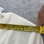 SheIn Women's Surplice Sweater Dress Solid White Ribbed Medium Long Sleeve Photo 9