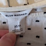 Club Monaco  PEIBI CREAM WIDE NECK RUFFLE DOT PRINT BLOUSE XS Photo 8