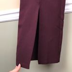 Lulus NWT  Women’s Burgundy Open Leg Slit Trouser Dress Pants Photo 3