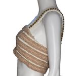 Balmain  Paris Women’s Embellished Boucle Straps Chain Tweed Crop Top Sz 42 Photo 3