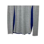 Market & Spruce  Gray Sweater with Sapphire Blue Chiffon Back Women's XS Photo 6