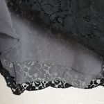 Talula Womens Tank Top Size Small Black Sleeveless Plunge Neck Lace Pattern Photo 3