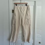Madewell  Low-Slung Straight Cargo Pants In Vintage Linen Beige Tan Size 26 Photo 2