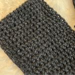 Handmade Large Chunky Knit Infinity Scarf Dark Gray Photo 2