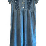 Vintage Forever WearAll Women's Denim Maxi Dress Blue Short Sleeve Size M Size M Photo 0