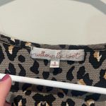 Boutique Leopard Print Long Sleeve Blouse Size Small Gray Photo 6