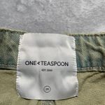 One Teaspoon Shorts Womens 28 Khaki Haze Legends High Waist Mom Fit Denim Photo 2