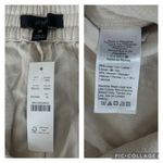 New J. Crew Linen Blend Cream Elastic Tie Waist Zip Ankle Jogger Plus Size 16 Photo 8