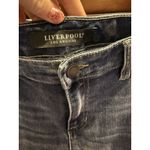 Liverpool Los Angeles Jeans Women's 8/29 Hannah Cropped Flare Raw Hem Whiskered Blue Photo 2