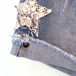 Vintage Havana NWT  Star Studded Snake Print Denim Jean Shorts 27-28 Distressed Photo 6