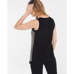 Chico's  Travelers Womens Large Top Black Gold‎ Chain Mesh Tank Blouse Workwear Photo 7