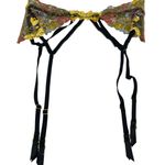 Victoria's Secret Dream Angels Yellow And Pink Floral Garter Belt Size XS. NEW Photo 0