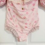 Japanese Swankiss Gyaru Pastel Pink Lace One Piece Halter Off Shoulder Swimsuit Photo 1