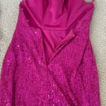 Hot Pink Sequin Nox Homecoming Dress Size 0 Photo 2