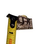 Manitoba Bison Winnipeg Canada Silver Tone Diecast Metal Mar west Lapel Hat Pin Photo 2