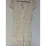 Love Shack Fancy Gypsum White Elvirie Crochet Mini Dress - Large Photo 7